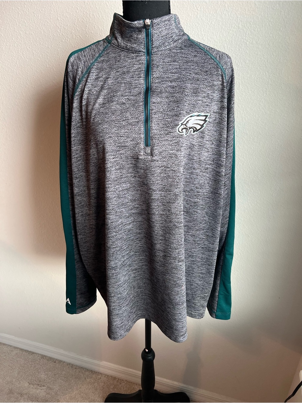 Philadelphia Eagles NFL Football Lightweight Quarter-Zip by Antigua NWOT